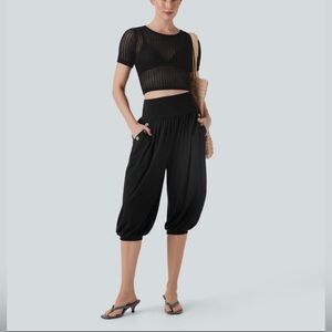 Halara High Waisted Harem Pedal Pusher Joggers with Pockets, Size L